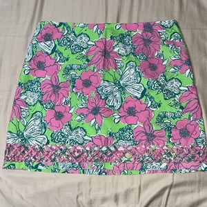 Lilly Pulitzer Skirt--Classic Green and Pink!